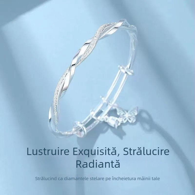 Brățară Mobius cu fluture și clopoțel pentru femei – stil chinezesc modern, lux discret, design minimalist de înaltă calitate, cadou festiv