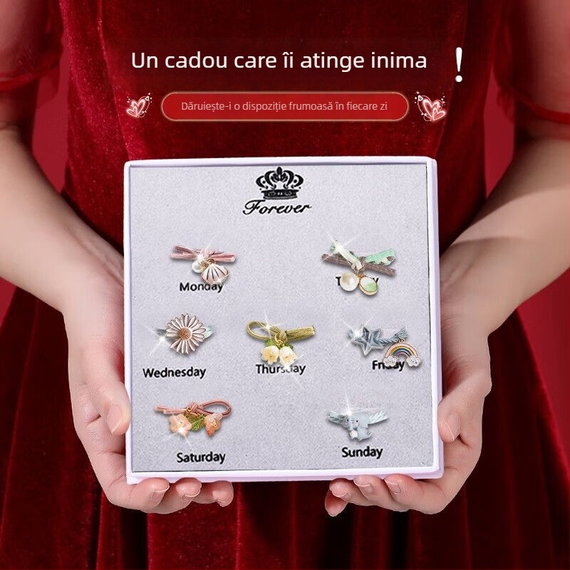 Set de elastice pentru păr și bentiță cu senzație premium, dulce și stilat pentru fete, accesorii pentru păr pentru coadă de cal înaltă