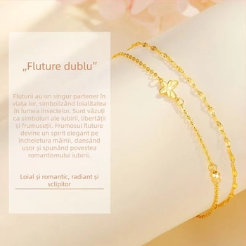 Brățară cu fluture și mărgele norocoase — minimalistă, lux rafinat, stil de nișă