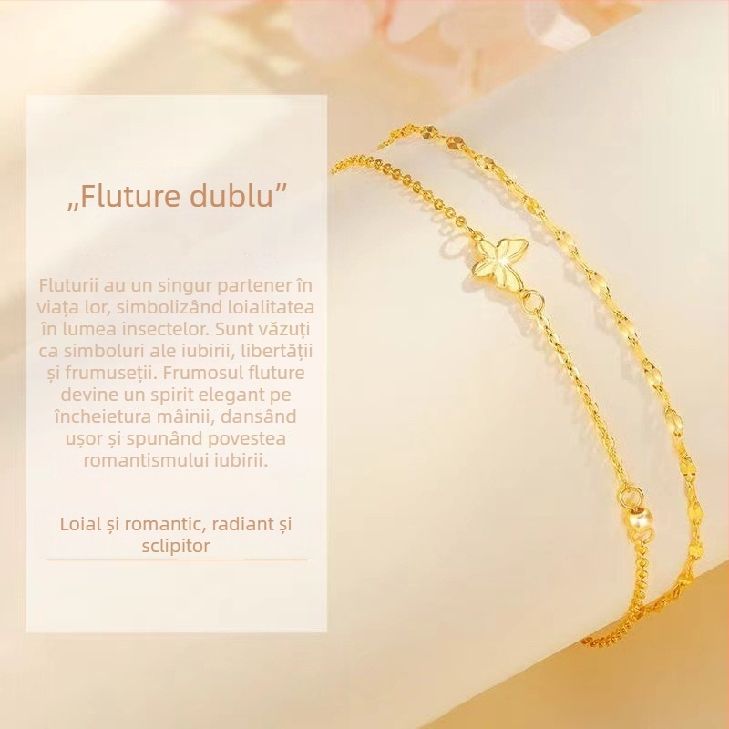 Brățară cu fluture și mărgele norocoase — minimalistă, lux rafinat, stil de nișă