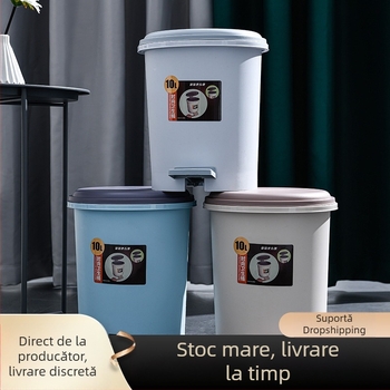 Coș de gunoi pedalat, 8 L, pentru bucătărie și baie, cu capac, din plastic