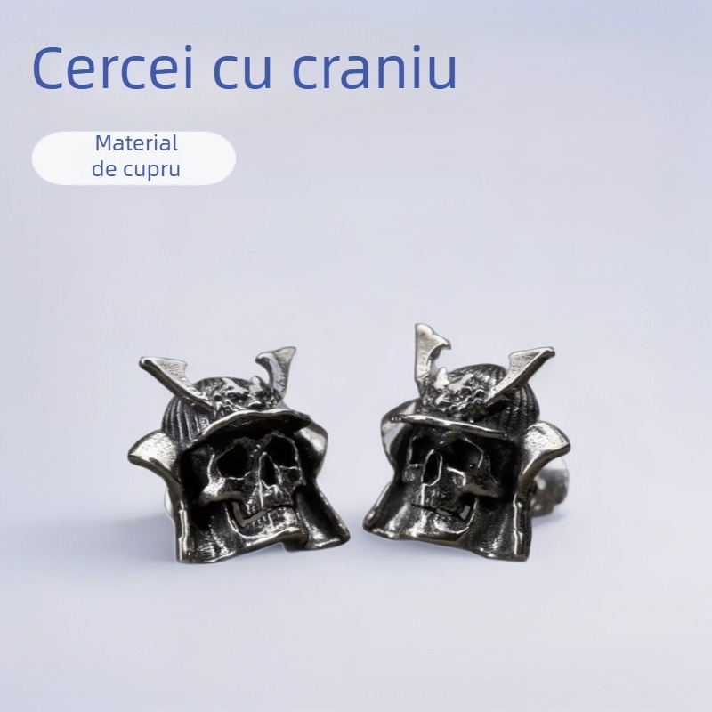 Cercei cu craniu pentru Halloween - cupru, stil punk, unisex