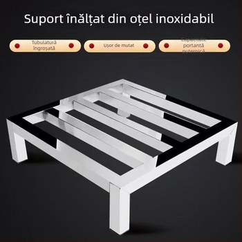 Raft de depozitare din oțel inoxidabil pentru podea, suport pentru flori, suport pentru cilindru de gaz, suport pentru bucătărie și baie, bază pentru mașina de spălat și dozator de apă