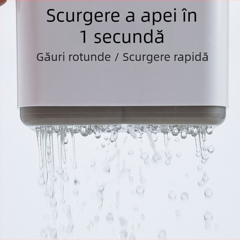 Suport pentru bețișoare de bucătărie și tacâmuri pe blat, coș de scurgere, montaj fără găuri