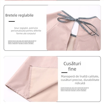 Șorț impermeabil din PVC cu logo imprimat, gros, stil modern pentru bucătărie