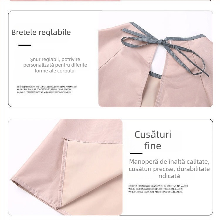 Șorț impermeabil din PVC cu logo imprimat, gros, stil modern pentru bucătărie