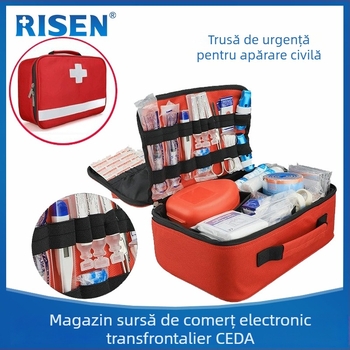 Kit medical portabil cu capacitate mare pentru utilizare în aer liber, stocarea echipamentelor medicale de urgență și prim ajutor la domiciliu