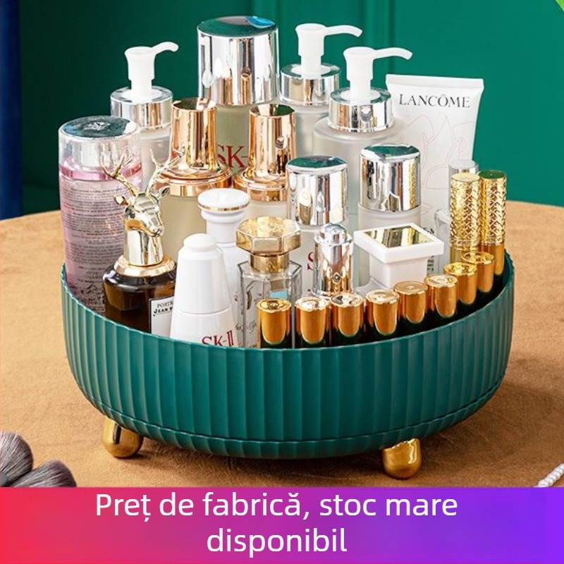 Raft rotativ pentru bucătărie, 360°, capacitate mare pentru condimente și produse cosmetice