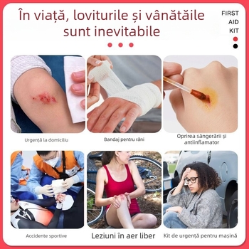 Kit medical EVA portabil pentru situații de urgență, cu fermoar