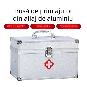 Cutie pentru medicamente cu multi-compartimente, capacitate mare, pentru uz casnic, trusă de prim ajutor