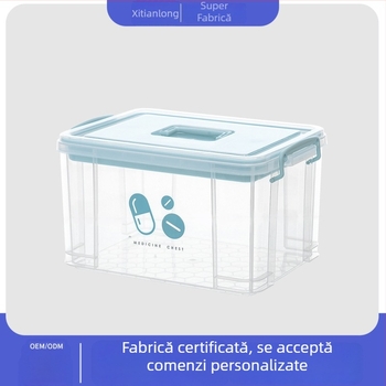 Xitianlong Kit de prim ajutor pentru casă — Capacitate mare, set familial de prim ajutor, cutie portabilă de depozitare a medicamentelor