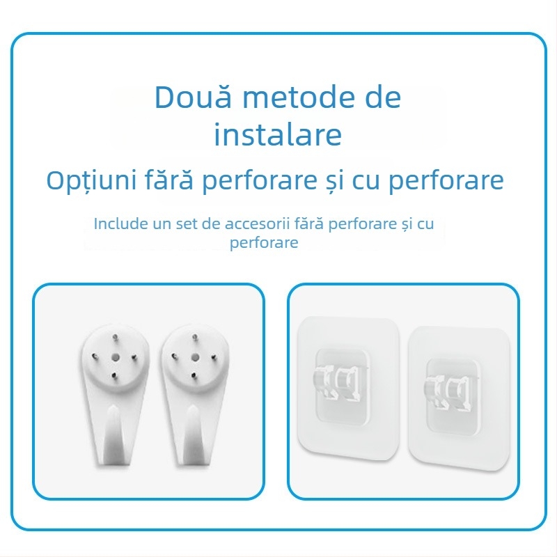 Raft de perete, 3 etaje, metal, montaj fără găuri, rezistent la umezeală, pentru baie, bucătărie și dormitor