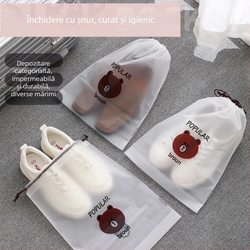 Sac de depozitare pantofi, impermeabil, protecție împotriva prafogui și umezelii, pentru călătorii, pentru adidași