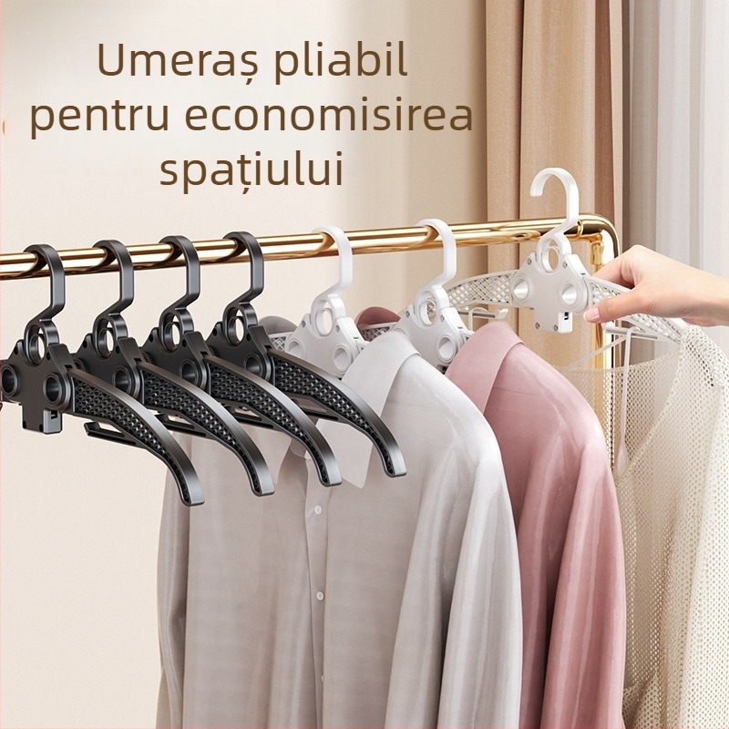 Umeraș pliabil pentru haine - multifuncțional pentru uscare acasă, portabil pentru călătorii și utilizare în exterior