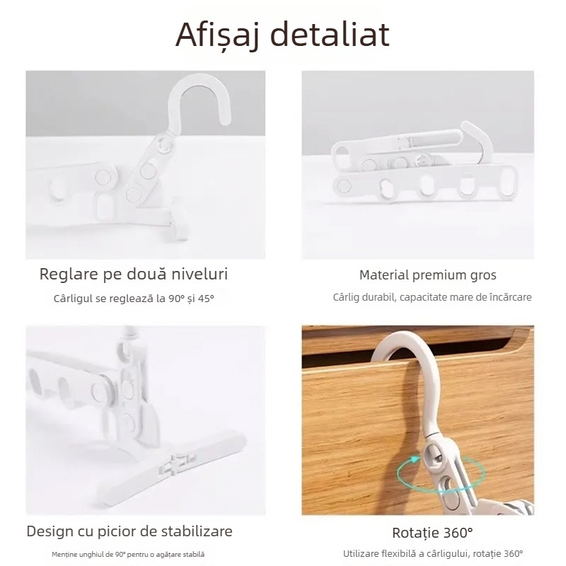Umeraș pliabil cu cinci găuri – portabil pentru călătorii, pentru internat și hoteluri