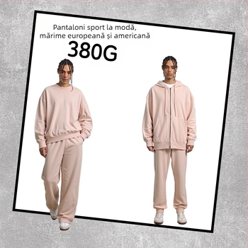 Toamnă 2025 pantaloni casual pentru bărbați, croială dreaptă, din bumbac-poliester, culoare solidă