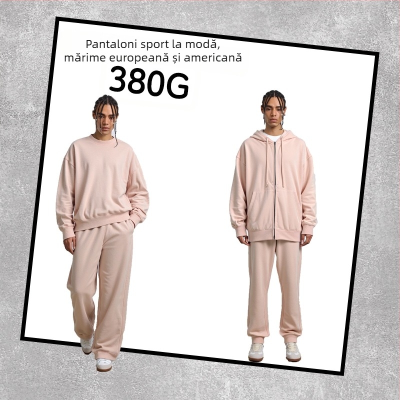 Toamnă 2025 pantaloni casual pentru bărbați, croială dreaptă, din bumbac-poliester, culoare solidă