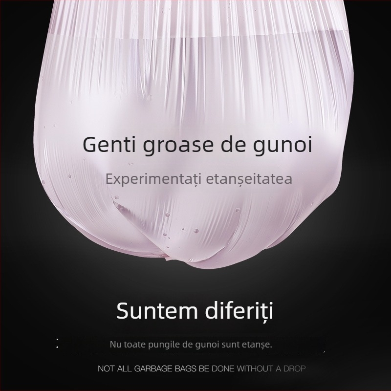Saci de gunoi în stil vestă, set 30 de bucăți, de unică folosință, groși, mari pentru bucătărie, cu perforații