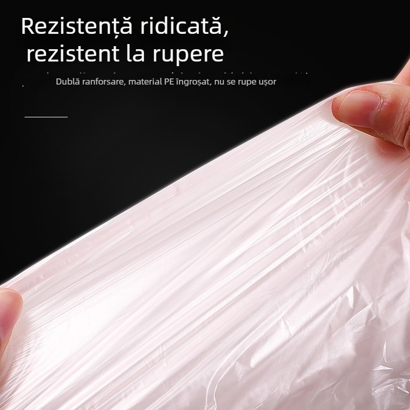 Saci de gunoi în stil vestă, set 30 de bucăți, de unică folosință, groși, mari pentru bucătărie, cu perforații