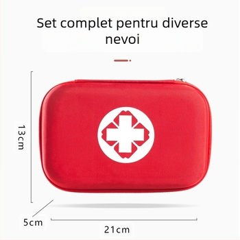 Kanazawa kit familial de prim ajutor pentru activități în aer liber, husă EVA rigidă, 34 de piese, set de urgență pentru mașină