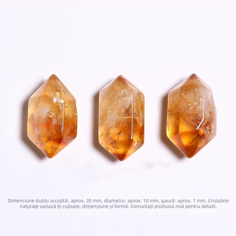 7A Citrin natural – mărgele libere cu distanțiere, accesorii DIY brățară și colier, 6 mm