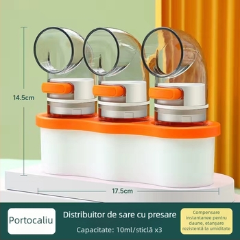 Sticlă de control cantitativ pentru sare, borcan pentru sare și condimente, bucătărie de acasă