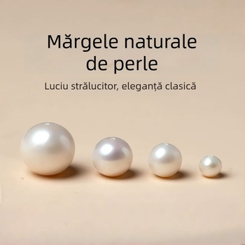 Perle naturale de apă dulce, mărgele rotunde 10 mm, pentru bijuterii DIY, mărgele pentru colier