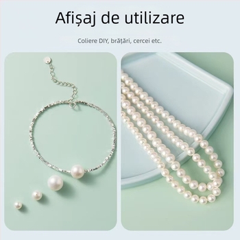 Perle naturale de apă dulce, mărgele rotunde 10 mm, pentru bijuterii DIY, mărgele pentru colier