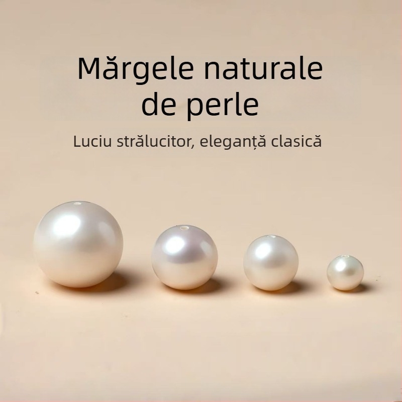 Perle naturale de apă dulce, mărgele rotunde 10 mm, pentru bijuterii DIY, mărgele pentru colier