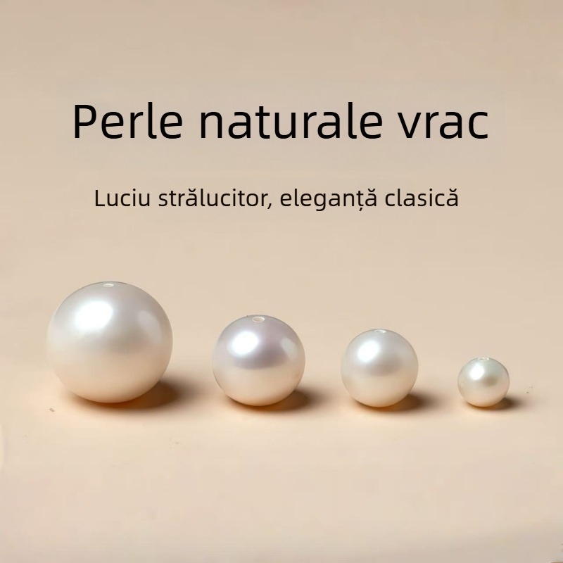 Perle naturale de apă dulce, mărgele rotunde 10 mm, pentru bijuterii DIY, mărgele pentru colier
