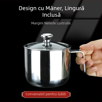 Zhida Set borcane din sticlă cu mâner, oțel inoxidabil 304 — sare, borcan MSG și recipiente pentru condimente