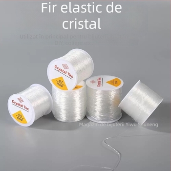 Set de mărgele pentru brățară pentru copii, șnur elastic transparent cu cristale, pentru înșirarea mărgelelor — accesorii DIY bijuterii