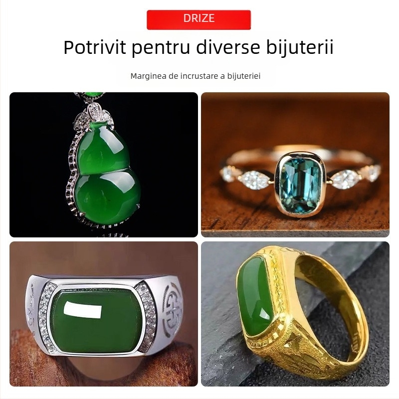 Instrumente pentru montajul bijuteriilor, încrustarea diamantelor în pandantive și inele, inclusiv unelte rotunde de curățare și apasatoare