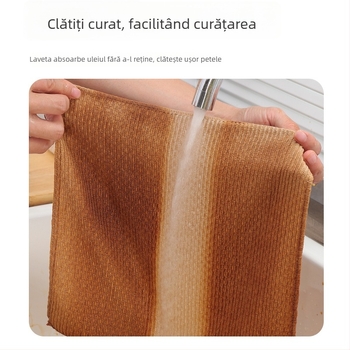 Prosop de bucătărie din microfibră, absorbant, rezistent la pete uleioase și scame, model în carouri, pentru șters vasele și curățarea meselor
