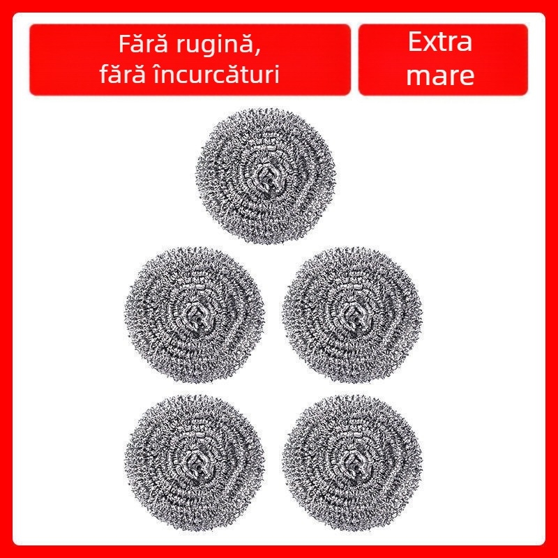 Bilă de curățare din oțel inoxidabil pentru vase și tigăi