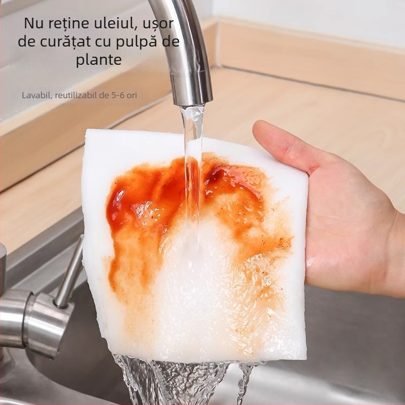 Cârpa de curățare din fibre de bambus, de unică folosință, pentru bucătărie, absoarbe ulei, elimină pete, îngroșată, cu utilizare uscată și umedă, ușor de folosit