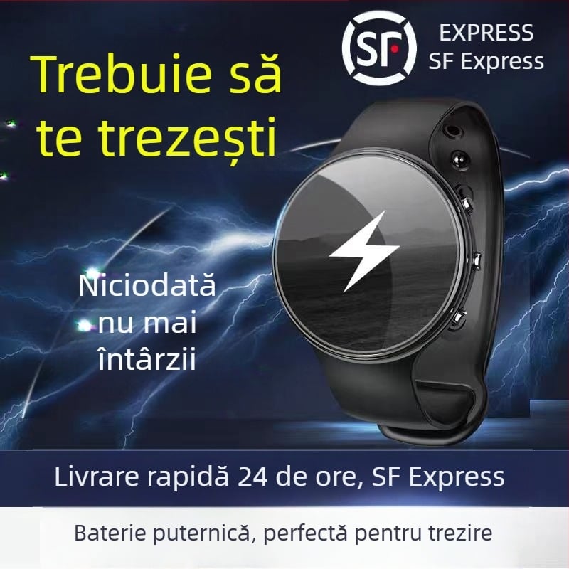 Ceas deșteptător pentru elevi cu vibrație silențioasă și șoc electric, model nou pentru școală, brățară inteligentă cu puls puternic