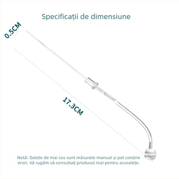 Set de perii pentru curățarea sticlelor și a paielor, mâner PP extensibil, perie pentru pai din nailon și curățător pentru conducte din silicon