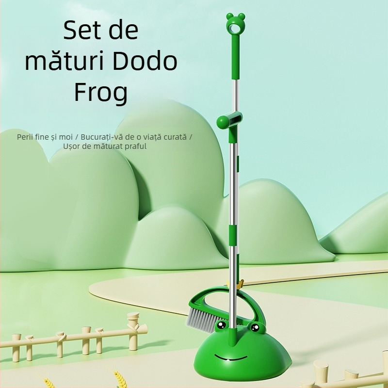 Set mătură și făraș cu purceluș drăguț – uz casnic, peri moi