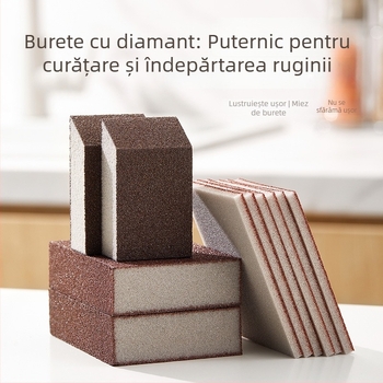 UYIKU burete abraziv pentru îndepărtarea ruginii din oțel inoxidabil – pentru oale și farfurii – set burete abraziv