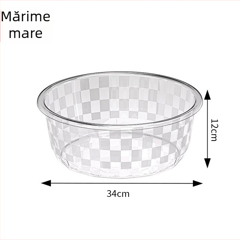 Vas mare din plastic pentru uz casnic, îngroșat și durabil; potrivit pentru spălarea feței, spălarea rufelor și clătirea legumelor în bucătărie