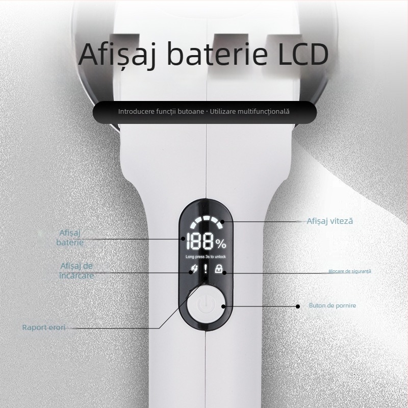 Perie electrică de curățare 7 în 1, cu rotație automată și extensie telescopică, fără fir, pentru podele