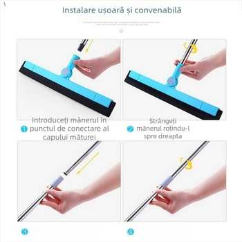 Ștergător pentru geamuri și podea, cu cap din silicon, instrument de curățenie casnică