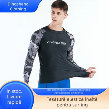 Costum de înot cu mâneci lungi pentru surfing și înot, protecție UV, uscare rapidă, stil de curse