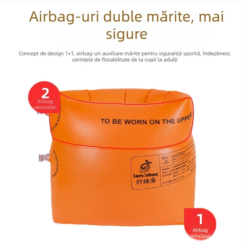 Inel de înot gonflabil pentru adulți, design mai gros, pentru utilizare în aer liber