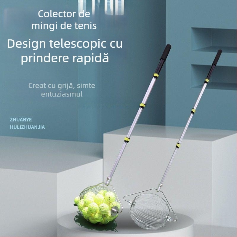 Colector telescopic pentru mingi de tenis și ping-pong