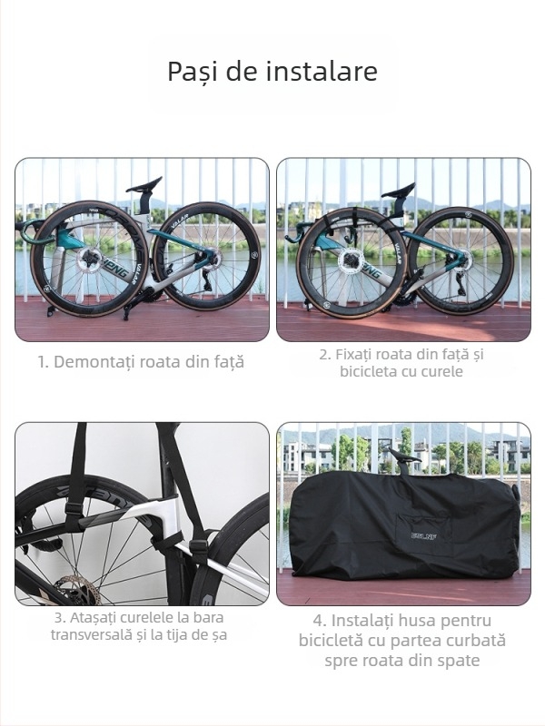 Eslnf Geantă de încărcare pentru biciclete de munte și de oraș — impermeabilă, durabilă la praf, husă de depozitare pentru echipament de ciclism