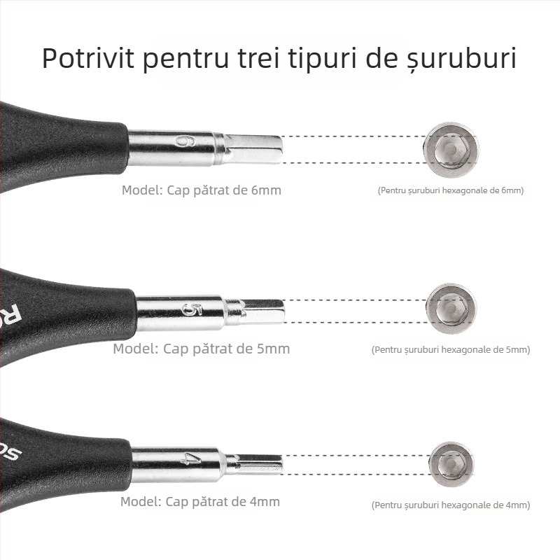 ROCKBROS Unealtă de reparare a bicicletei de munte – cheie în formă de Y cu trei capete hexagonală, GJ736A