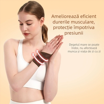 Protecție pentru încheietură cu teacă de tendon pentru baschet, badminton și tenis – bandă de încheietură cu turmalin, neopren, protecție la frig