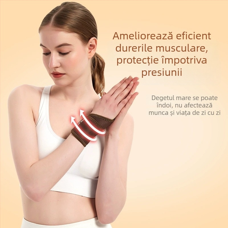 Protecție pentru încheietură cu teacă de tendon pentru baschet, badminton și tenis – bandă de încheietură cu turmalin, neopren, protecție la frig